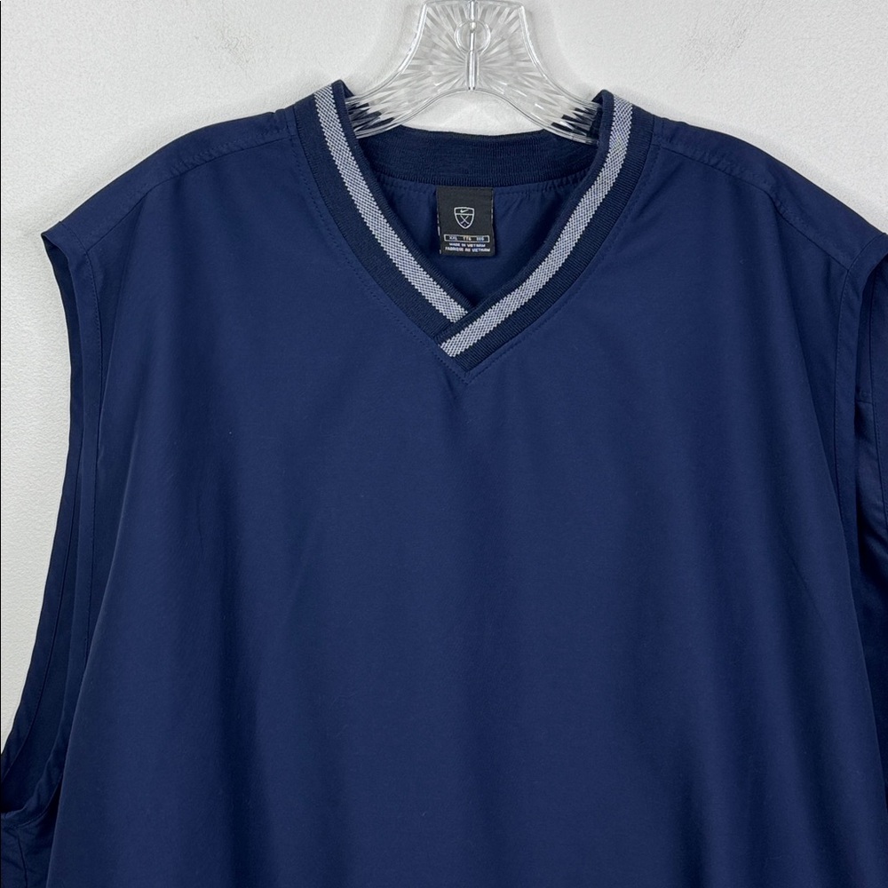 Nike Golf Men's Size XXL Navy Blue Sleeveless Windbreaker V-Neck Vest - Picture 2 of 6